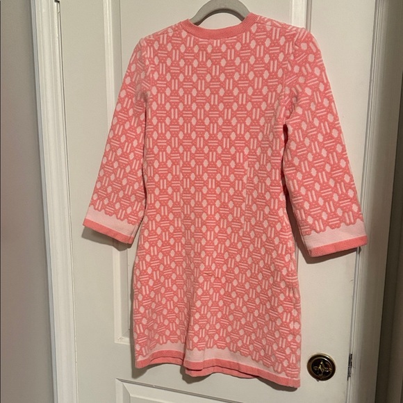 Maje Blush Pink Patterned Long Sleeve Dress - Picture 4 of 5